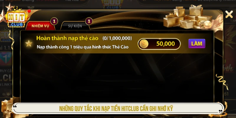 Nạp Tiền HITCLUB – Giao Dịch Siêu Tốc Nhận Ngàn Ưu Đãi Những quy tắc khi nạp tiền HITCLUB cần ghi nhớ kỹ