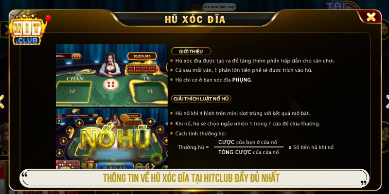 Cách Chơi Xóc Đĩa HITCLUB Và Chiến Lược Chọn Cửa Hay Thông tin về Hũ Xóc Đĩa tại HITCLUB đầy đủ nhất